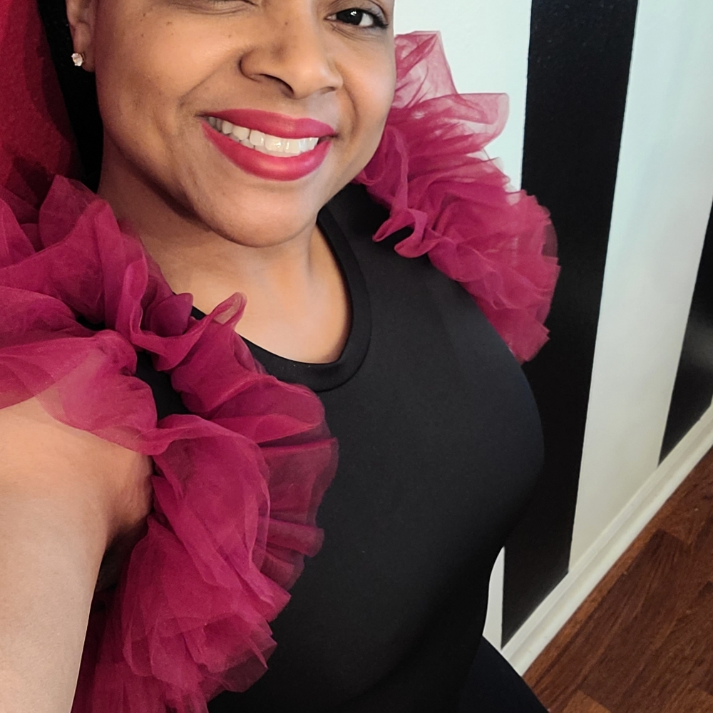 Red Tulle Top